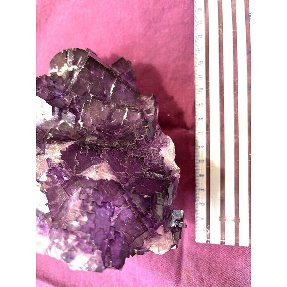 FLUORITE  Purple  Crystal Cluster 2248 g (4.956 lbs.) - Picture 9 of 14
